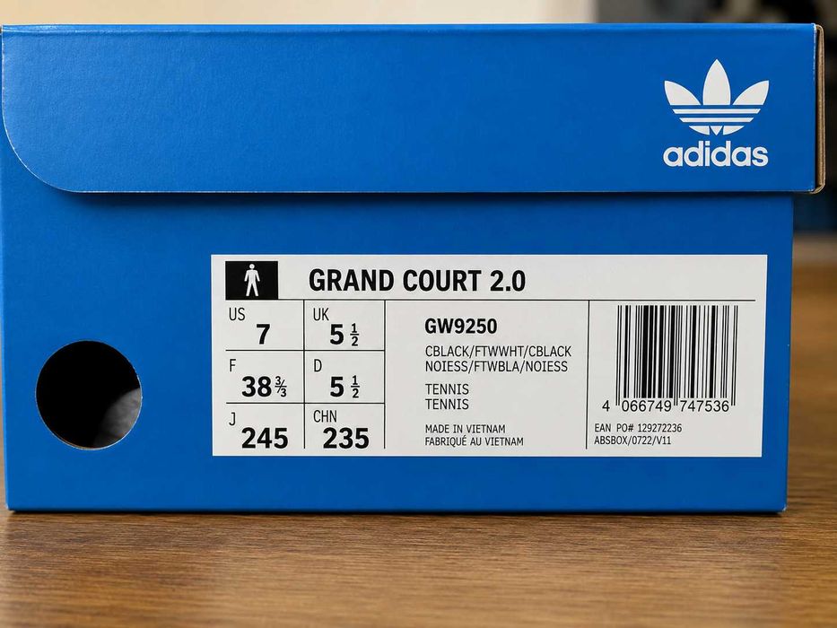 Adidas Grand Court 2.0 – дамски маратонки, размер 38⅔