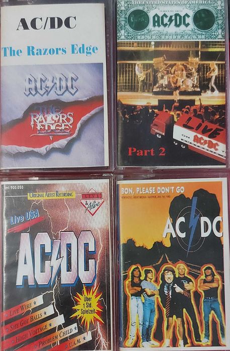 Лот 4 аудио касетки на AC/DC