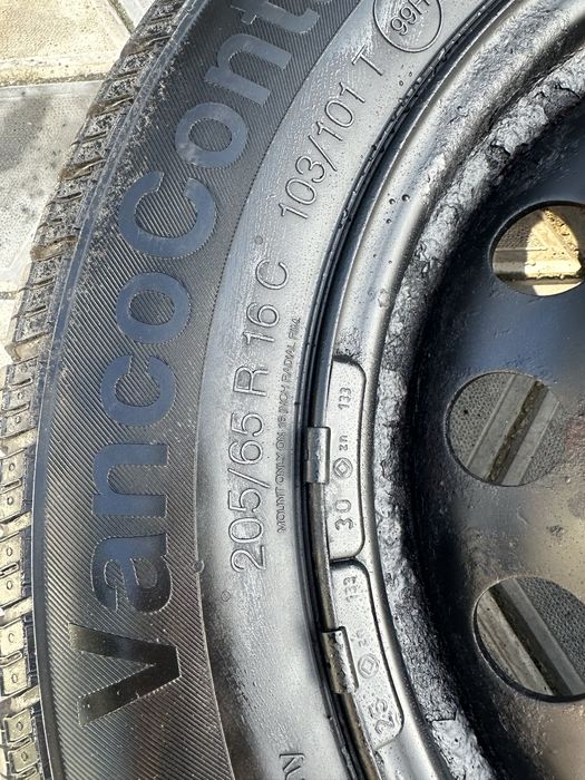 Vand roata de rezerva tabla Mercedes / volkswagen 5 x 120 + cauciuc 205 / 65 / R16 C Continental  - sprinter / duba