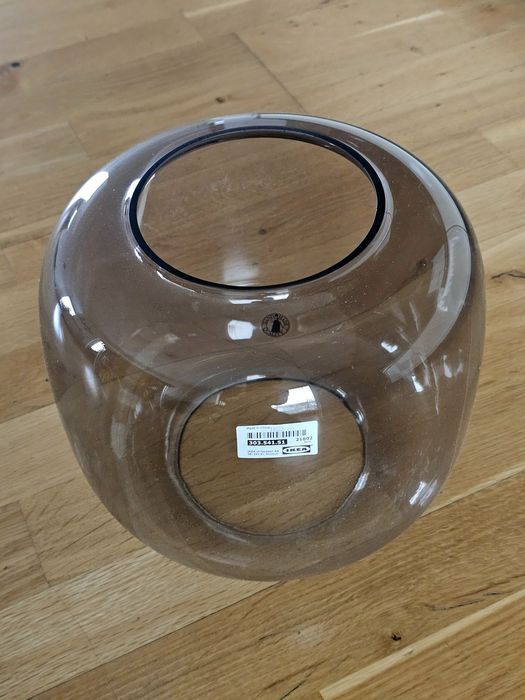 Vază nouă, Ikea, cu suport lemn