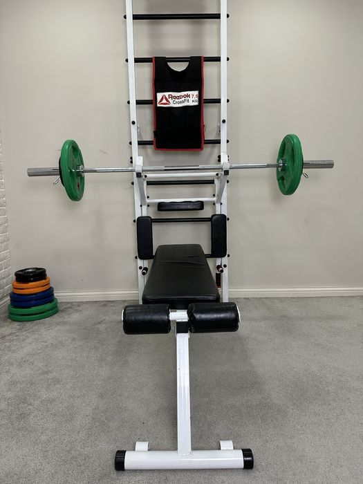 Блины для штанги, гриф