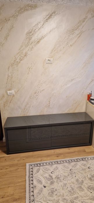 Comoda TV MDF gri antracit