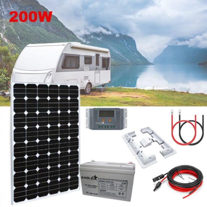 200W Соларна система пълен комплект