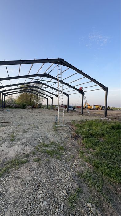 Hale metalica 14 m latime x 25 m lungime x4 m strasina ipe 270 prindere laterala pe suruburi