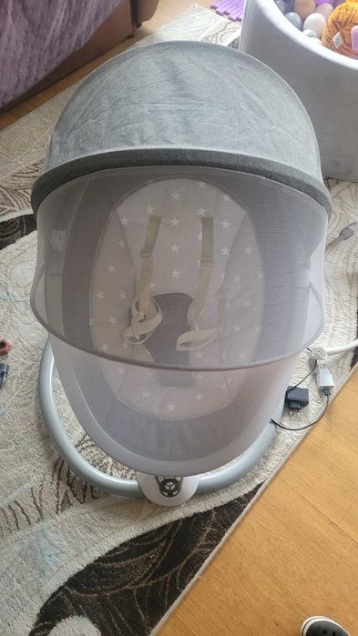 CANGAROO Електрическа люлка - шезлонг CLOUD СИВ