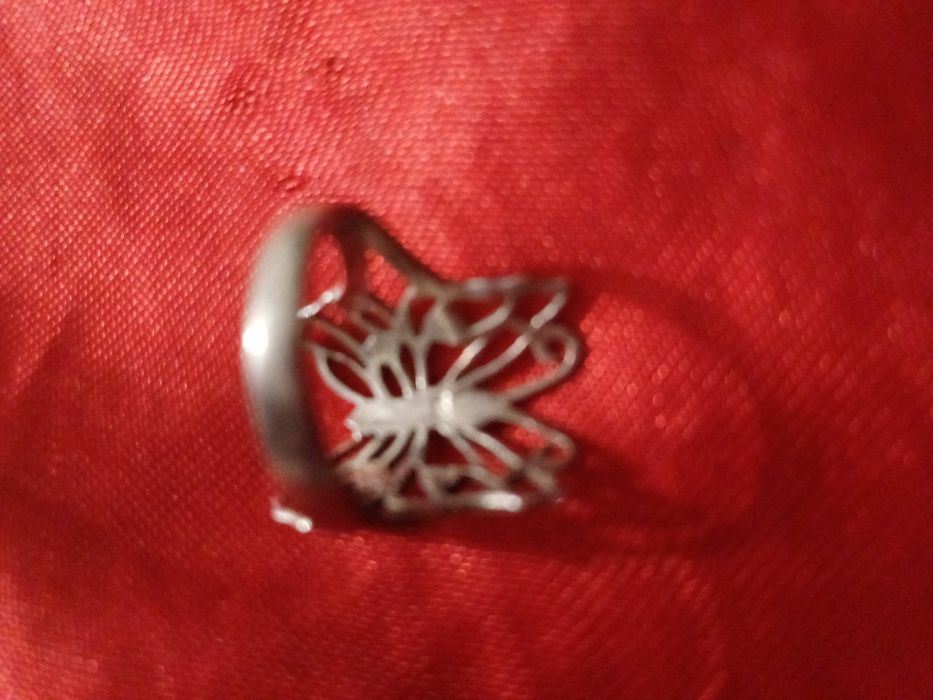 Сребърен пръстен  пеперуда