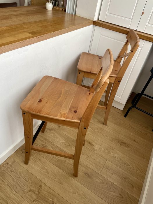 Бар стол с облегалка IKEA INGOLF