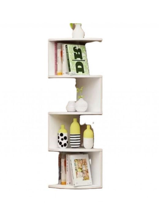 Ъглова етажерка за съхранение с 5 рафта