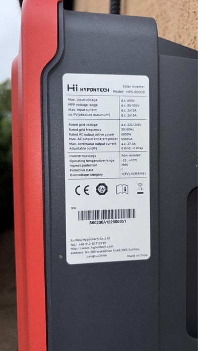 Invertor monofazat 6kw hypontec