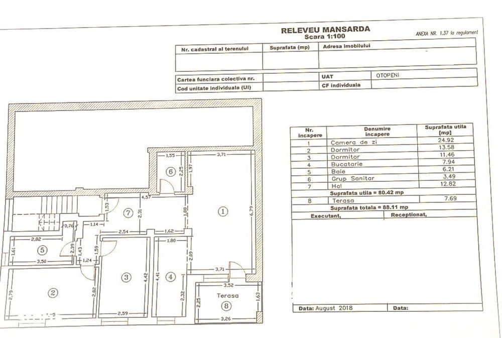 Apartament 3 Camere - Otopeni - 88 MP - Mobilat - Parcare inclusa