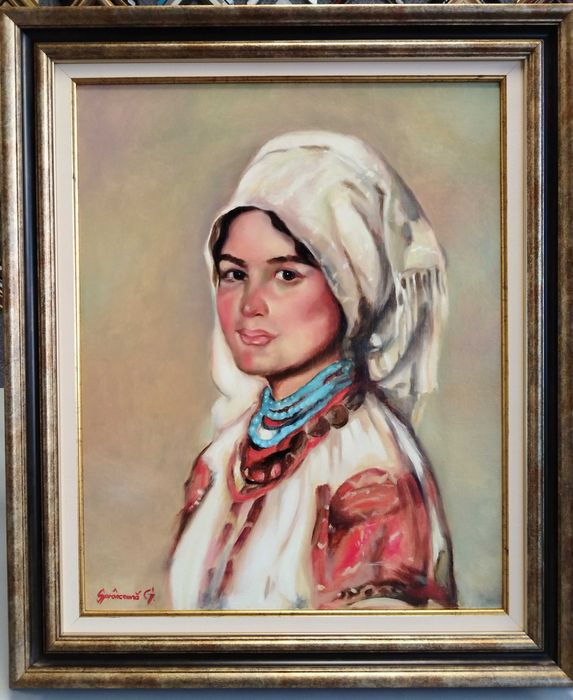 Reproducere dupa " Taranca din Muscel" dupa Nicolae Grigorescu.