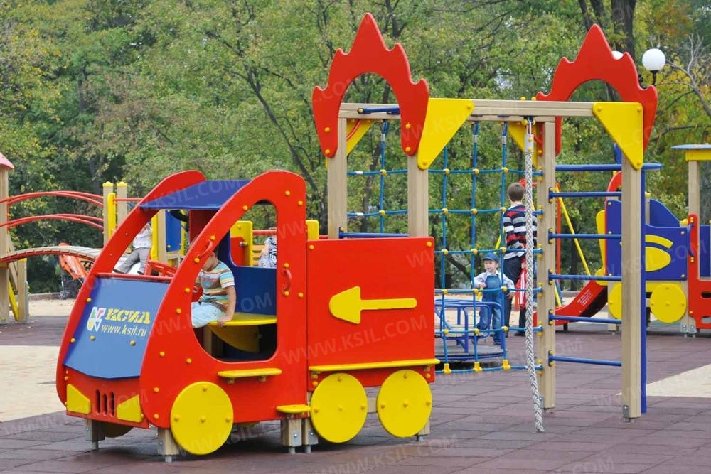 Детские площадки KSIL Болалар майдончаси Ролевые машины Горки Карусели