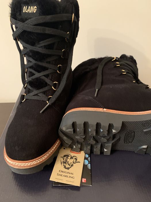 OlangGhete din piele întoarsă blana shearling Meribel