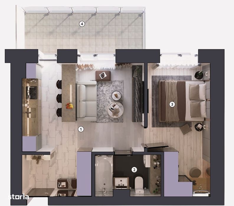 Apartament 2 camere, parcare subterana, buncar ALA, prima inchiriere
