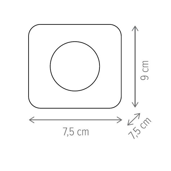 Spot incastrat Klausen, sticla transparenta