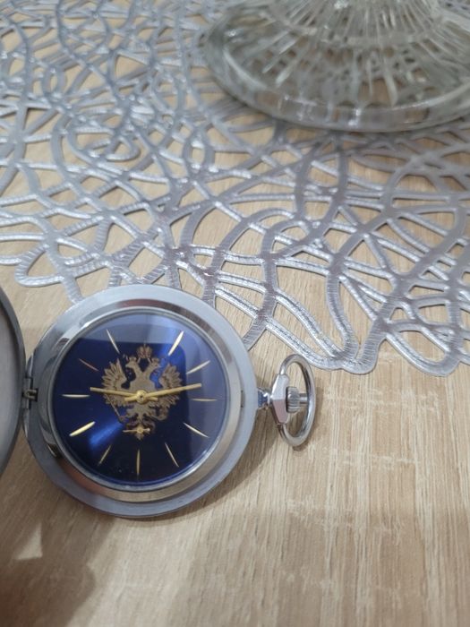 Ceas De Buzunar Vintage Pobeda Rusesc "Hunter" Impecabil De Colecție