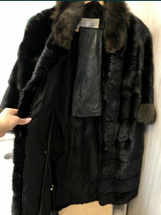 Норковая шуба с соболем