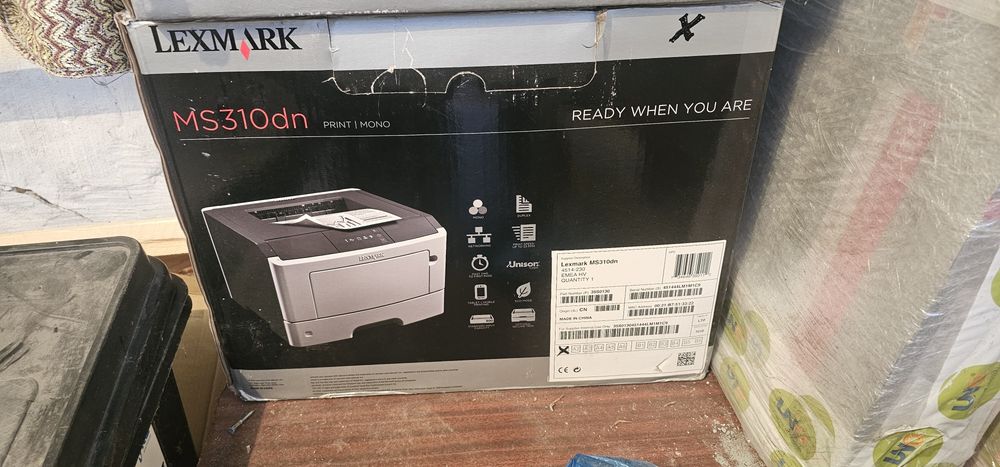 Принтер Lexmark MS310dn новый, лазерный, сетевой, Duplex