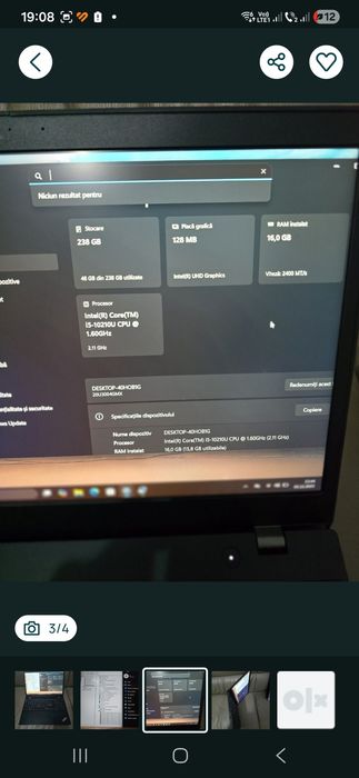 Dezmembrez Lenovo L15, i5-10210U, ram 16gb, ssd 256gb, bat 4h