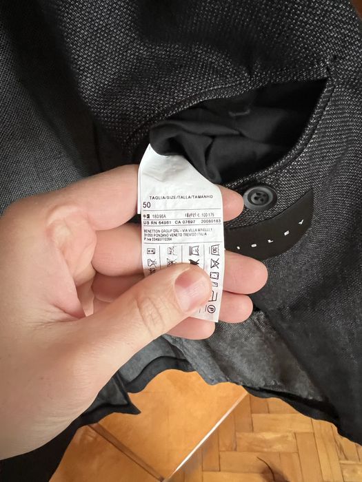 Мъжко спортно-елегантно сако Sisley, Slim Fit, Лен и Памук, р-р 50