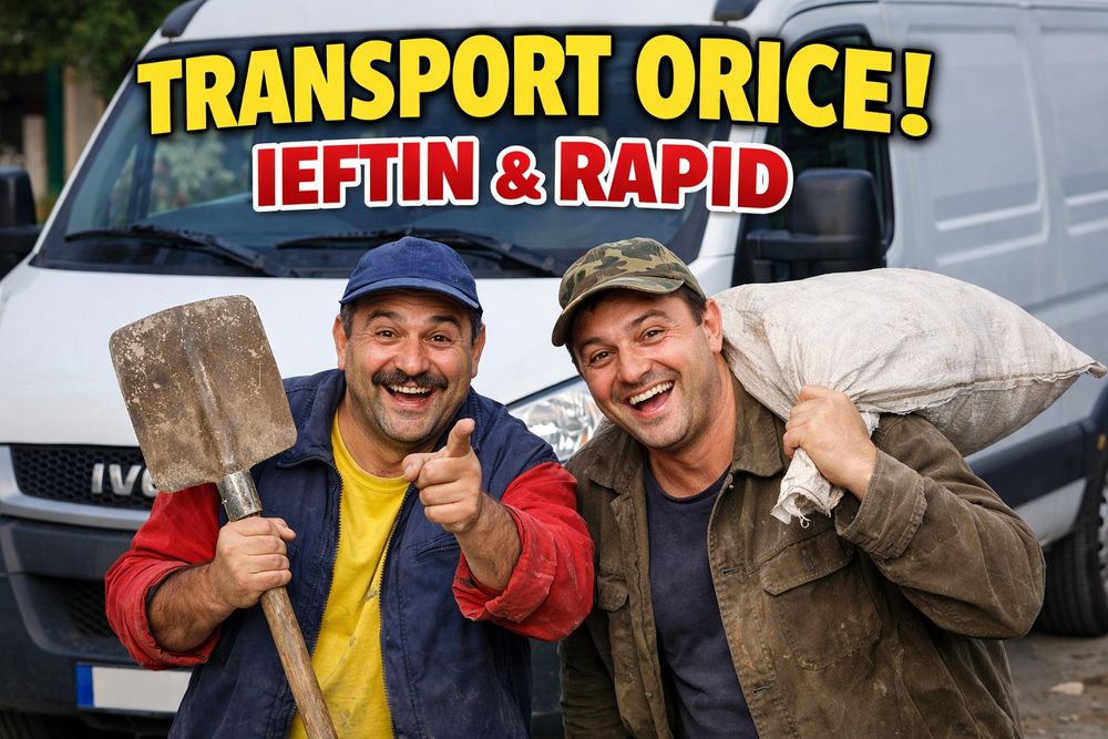 Transport orice, oriunde  rapid, ieftin și cu voie bună