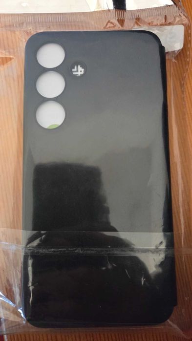 Кожен калъф  Smart черен за Samsung Galaxy S25