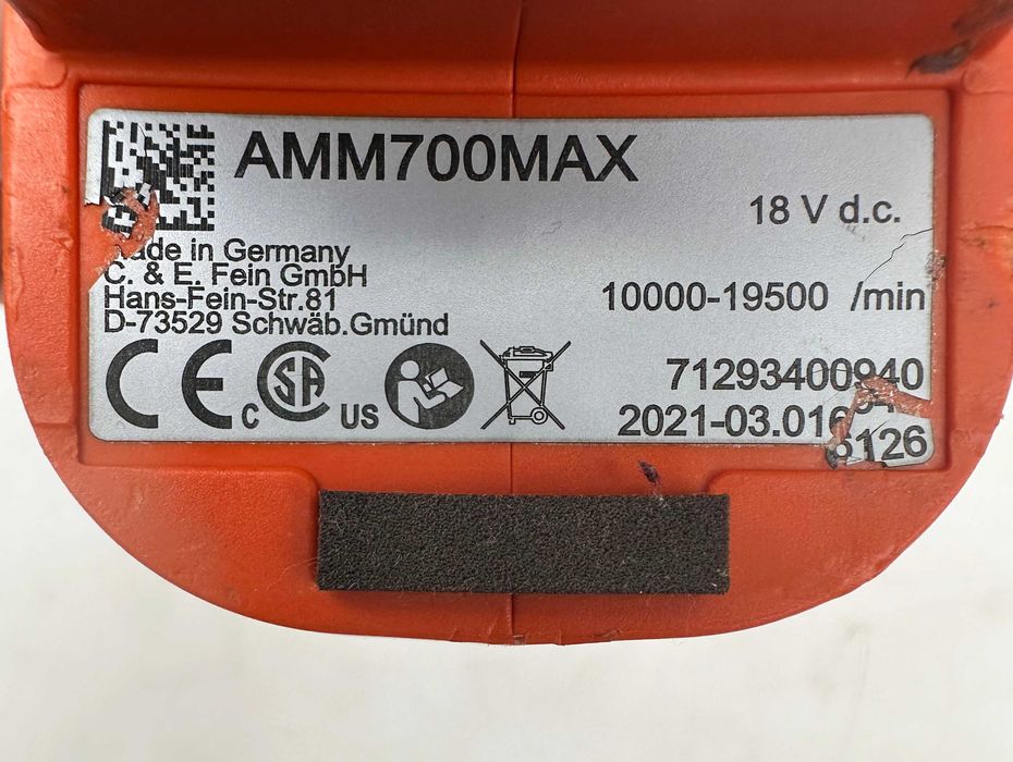 FEiN AMM700MAXX - Безчетков многофункционален инструмент 2x18V 3.0Ah