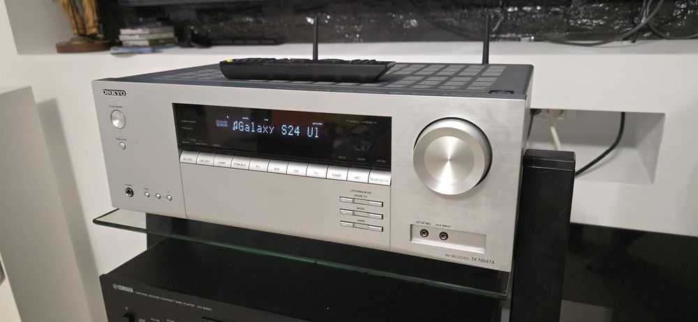 Receiver Onkyo TX-NR474 Dolby Atmos Wifi Bluetooth Usb ARC Tidal 4k