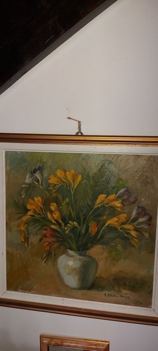 Tablou vechi, ulei, semnat, autor f.cunoscut.