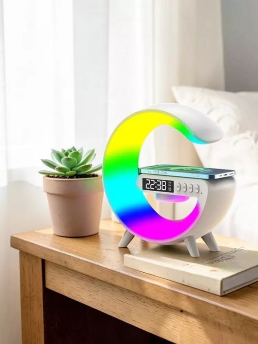 Tungi chiroq Smart Simsiz Zaryadlash Lampasi + Bluetooth karnayi bilan