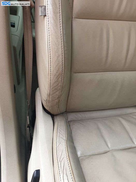 Scaun Dreapta Fata Pasager Piele Crem cu Incalzire Electric Skoda Superb 2 2008 - 2015