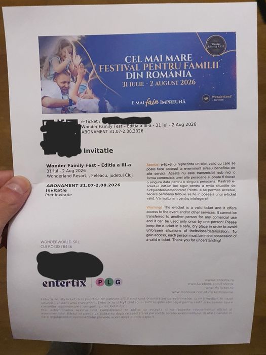Bilet Wonderland Cluj