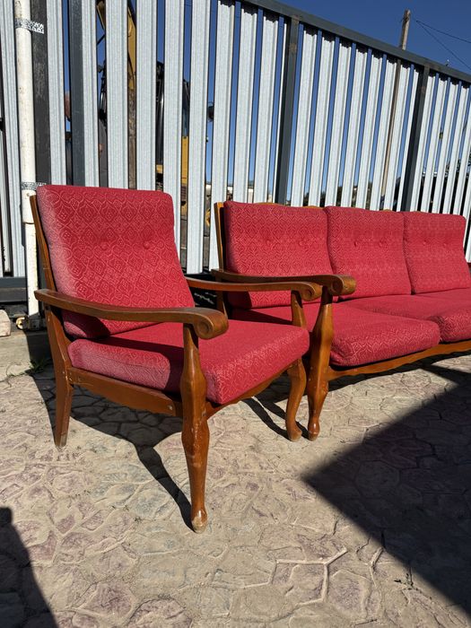 Винтажный комплект мебели Mid-Century из натурального дерева