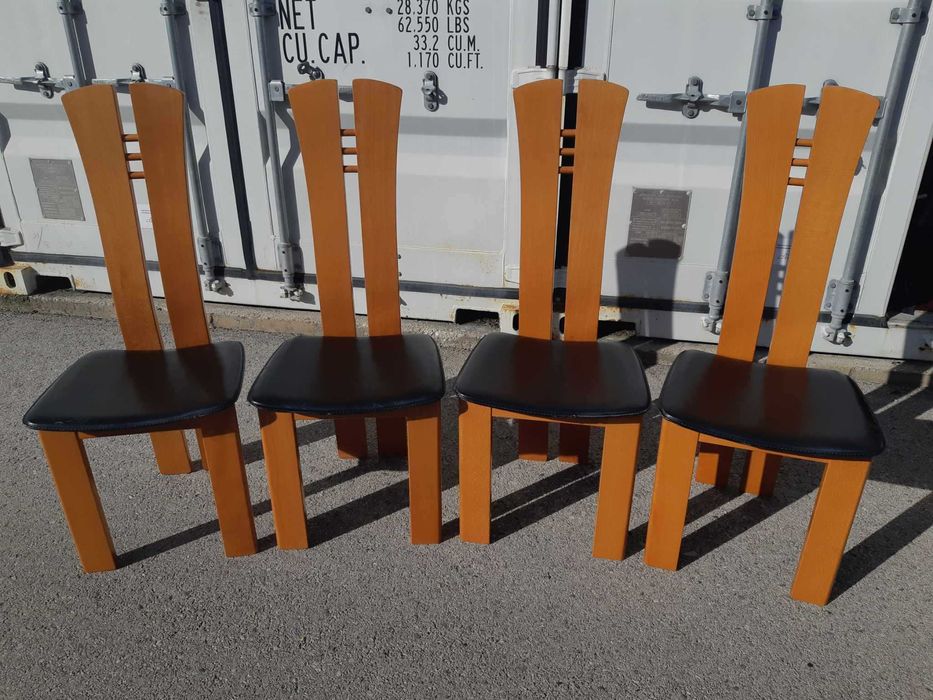 4 Scaune din Lemn Masiv