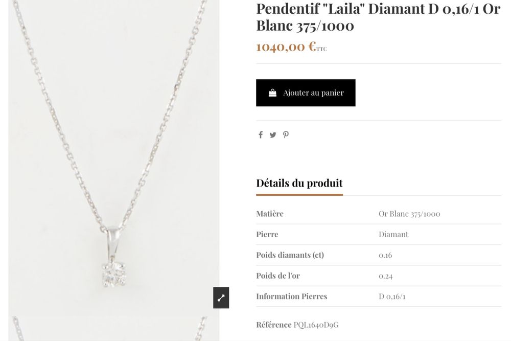 Диамантено колие