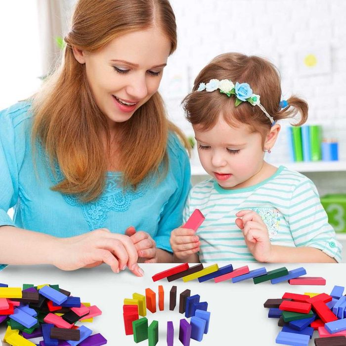 Дървено Домино, 360 части, 34 Механизма, Книжка Чанта , Подарък Спинер