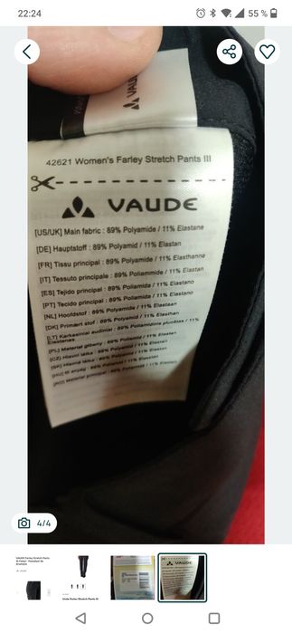 Pantaloni drumeție Vaude dama 44 XL Nou