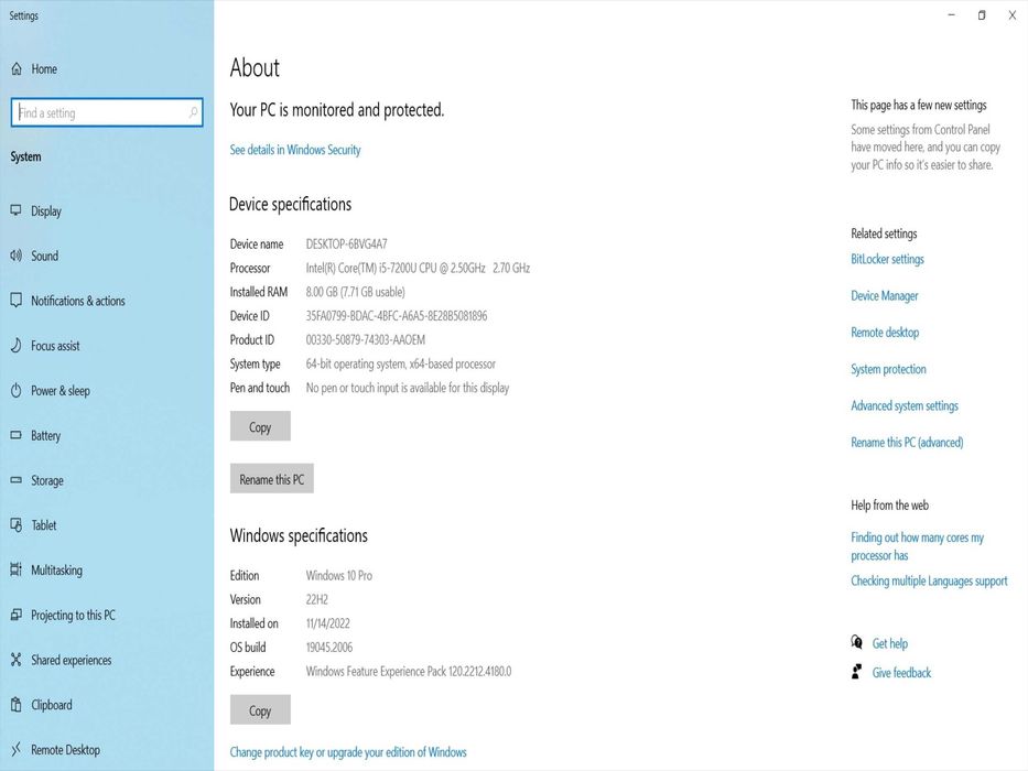 Лаптоп  15.6" DELL Latitude 3580 i5-7200U 2.5GHz/RAM 8GB DDR4