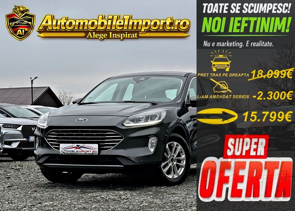 Ford Kuga 4x4,Titanium,Automat,GARANTIE 1AN,Keyless,Incalzire,Lane,Full Led,RATE