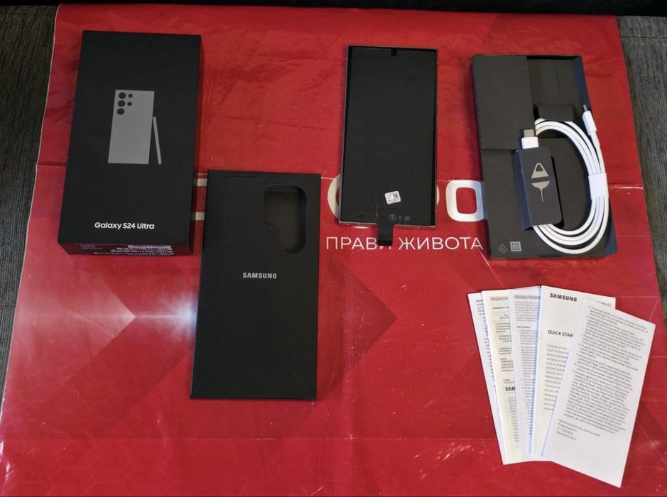 КАТО НОВ 512GB Samsung S24 Ultra Технополис Гаранция 2026 Gray | Сив