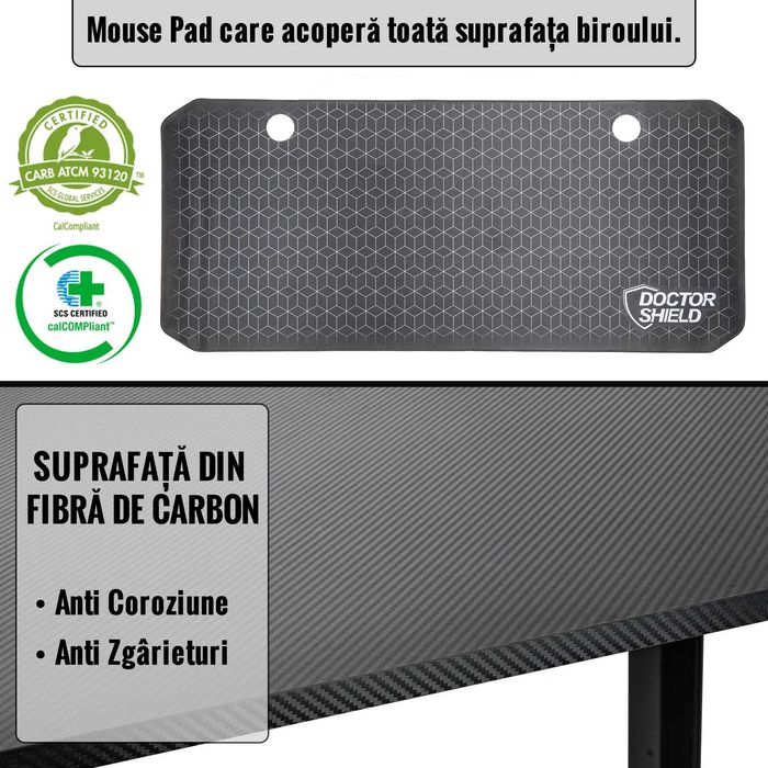 Birou Gaming, Dr.Shield EVO, 140 x 60 x 75 CM, Cadru Otel