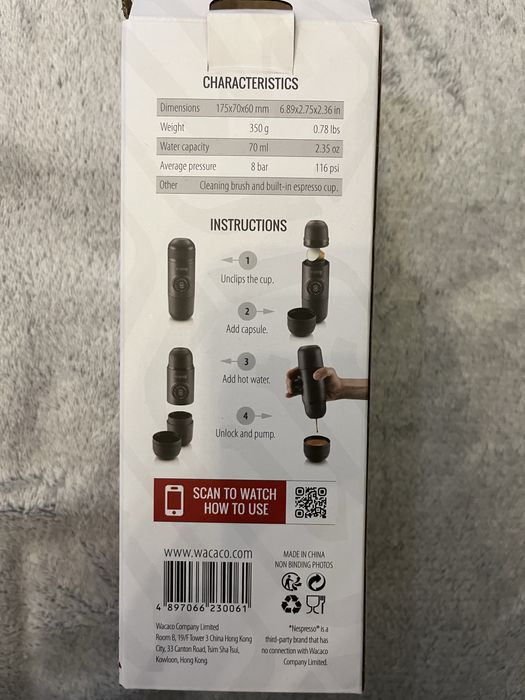 Aparat de cafea portabil Wacaco Minipresso NS