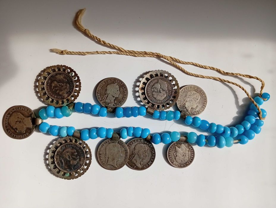 Автентичен сребърен Пендар(накит) с 9 Исторически монети!