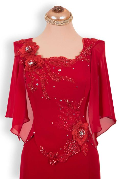 Rochie Rosie de Ocazie cu Paiete de Nunta, Botez, Soacra sau Nasa