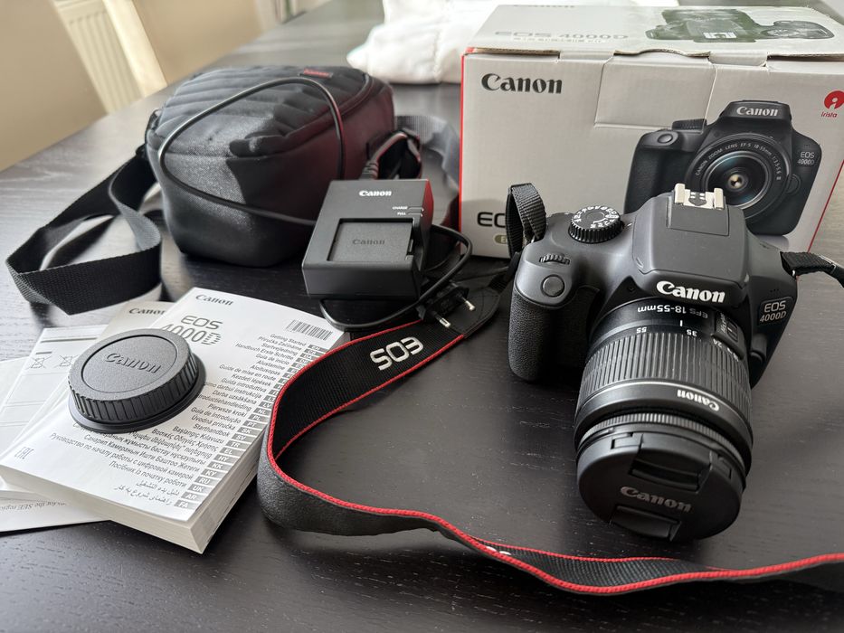 Camera D-SLR, Canon, EOS 4000D, 18 - 55 mm, 18 MP, Wi-Fi, Negru