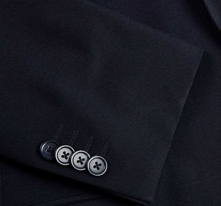 Sacou blazer de lux 44 XL Eduard Dressler lana moale respirabila navy