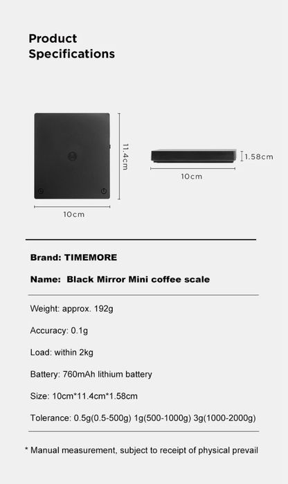 Весы Timemore Black Mirror mini для Эпрессо