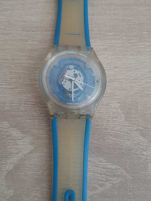 Ceas Swatch Jelly Blue – Model Transparent Skeleton (Swiss Made)
