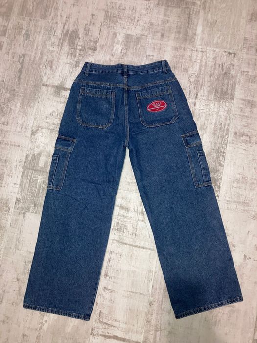 Широки тъмносини дамски дънки