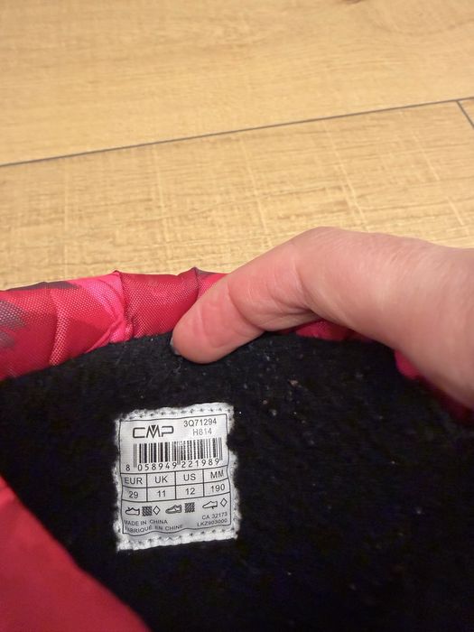 Детски ботушки CMP Sneewy - fuxia/fuxia